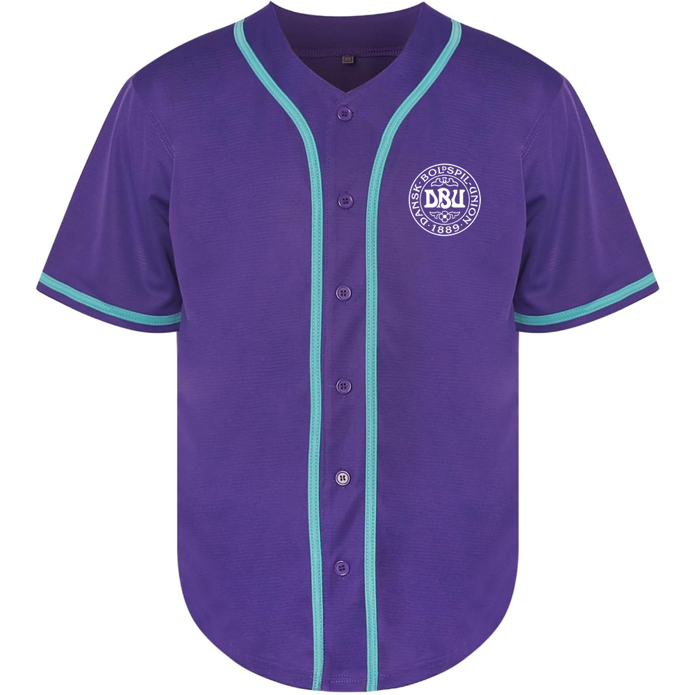 Men's Denmark Soccer Baseball Jersey