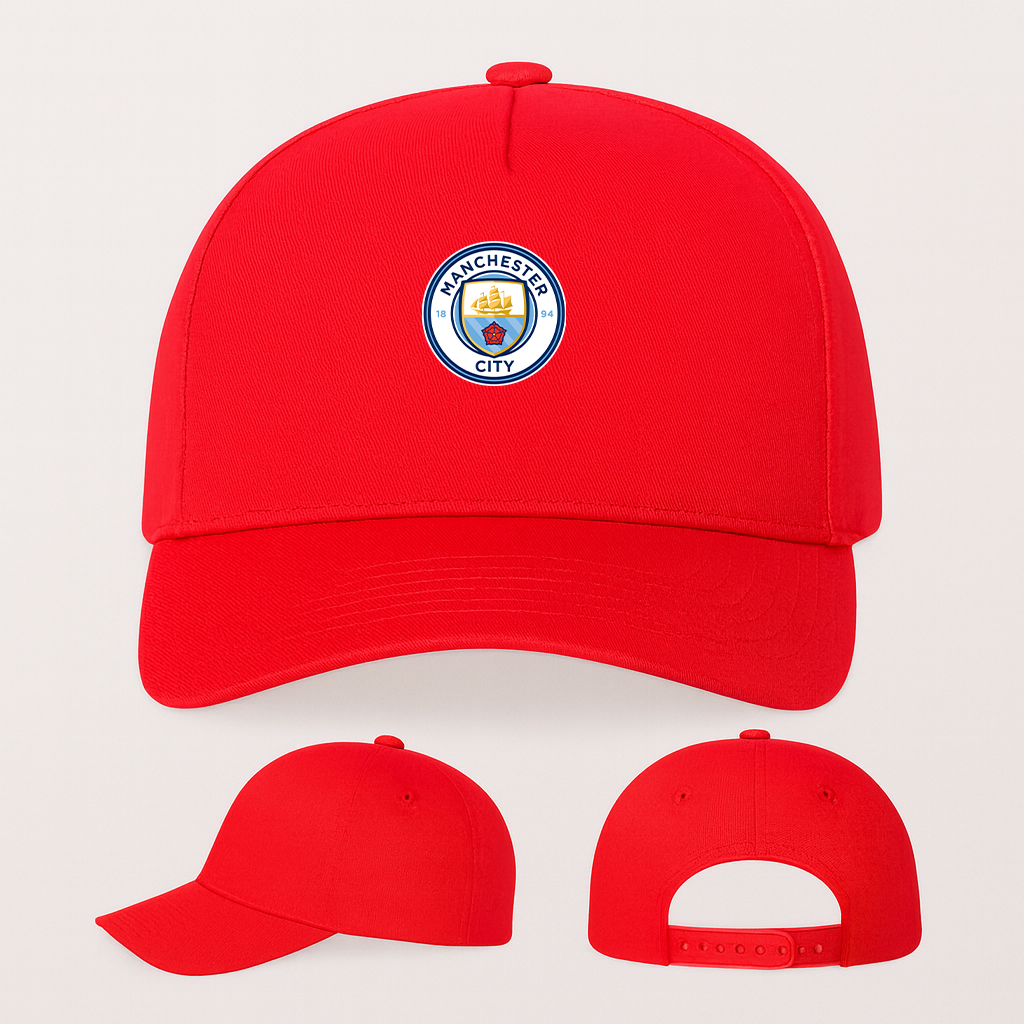 Manchester City Soccer Five Panel Twill Snapback Cap