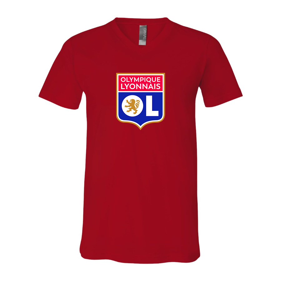 Men’s Olympique Lyonnais FC - BELLA + CANVAS - Jersey V-Neck Tee - 3005