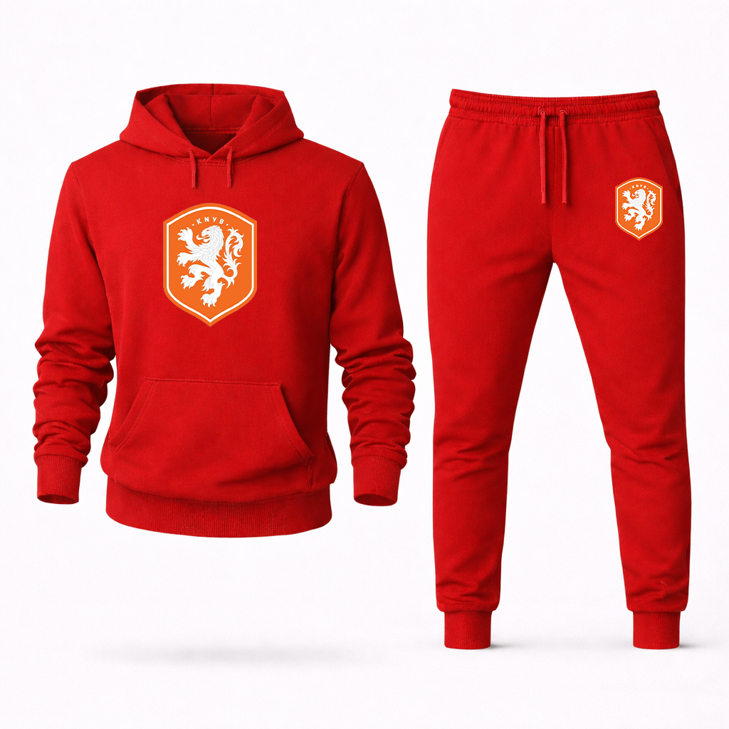 Men's Netherlands National Soccer Team Hoodie Joggers Set