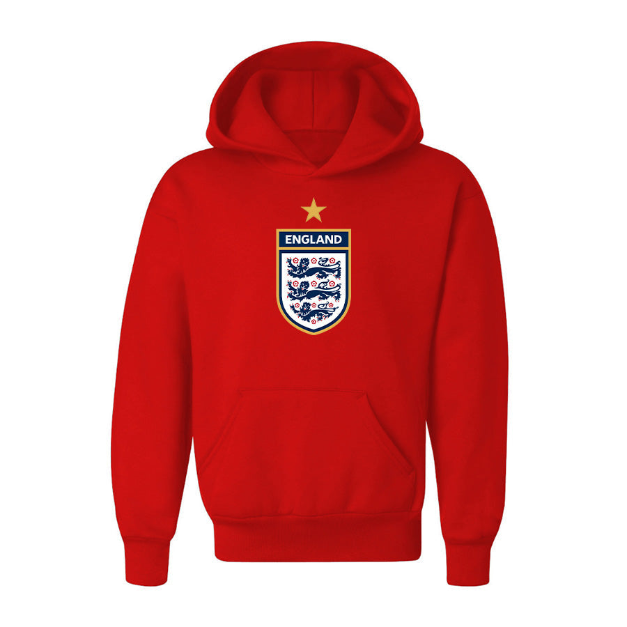 Youth Kids England National Soccer Team Pullover Hoodie