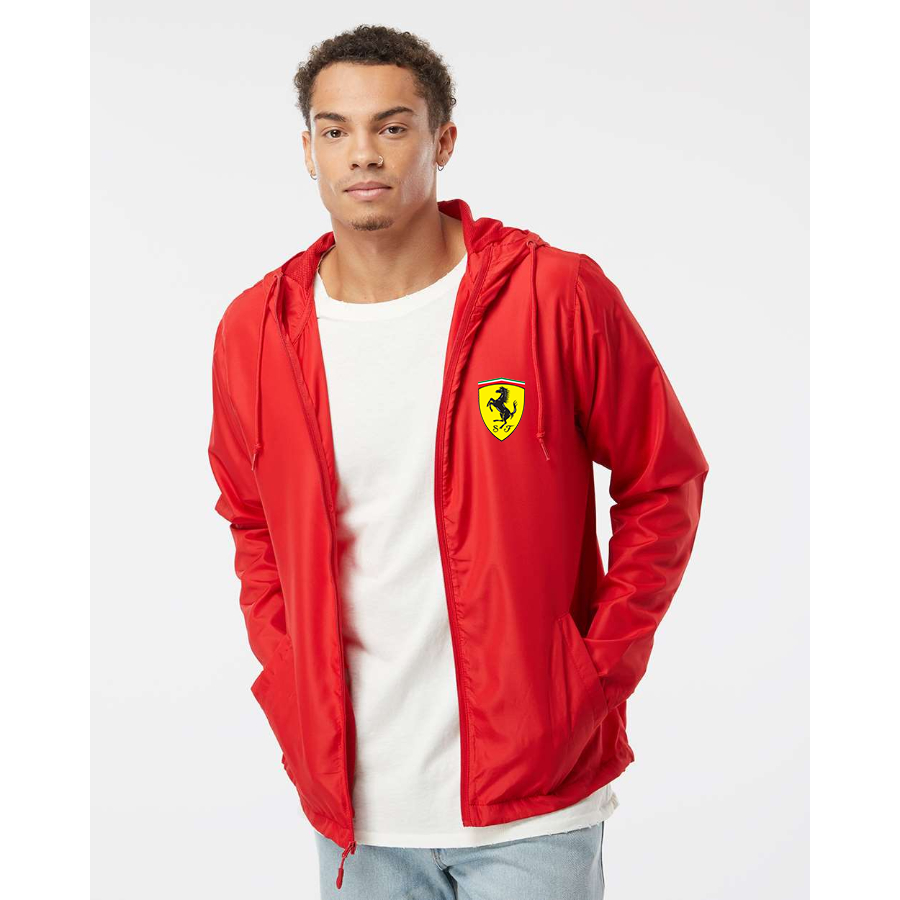 Men’s Ferrari Motorsport Car - Independent Trading Co. - Lightweight Windbreaker Full-Zip Jacket - EXP54LWZ