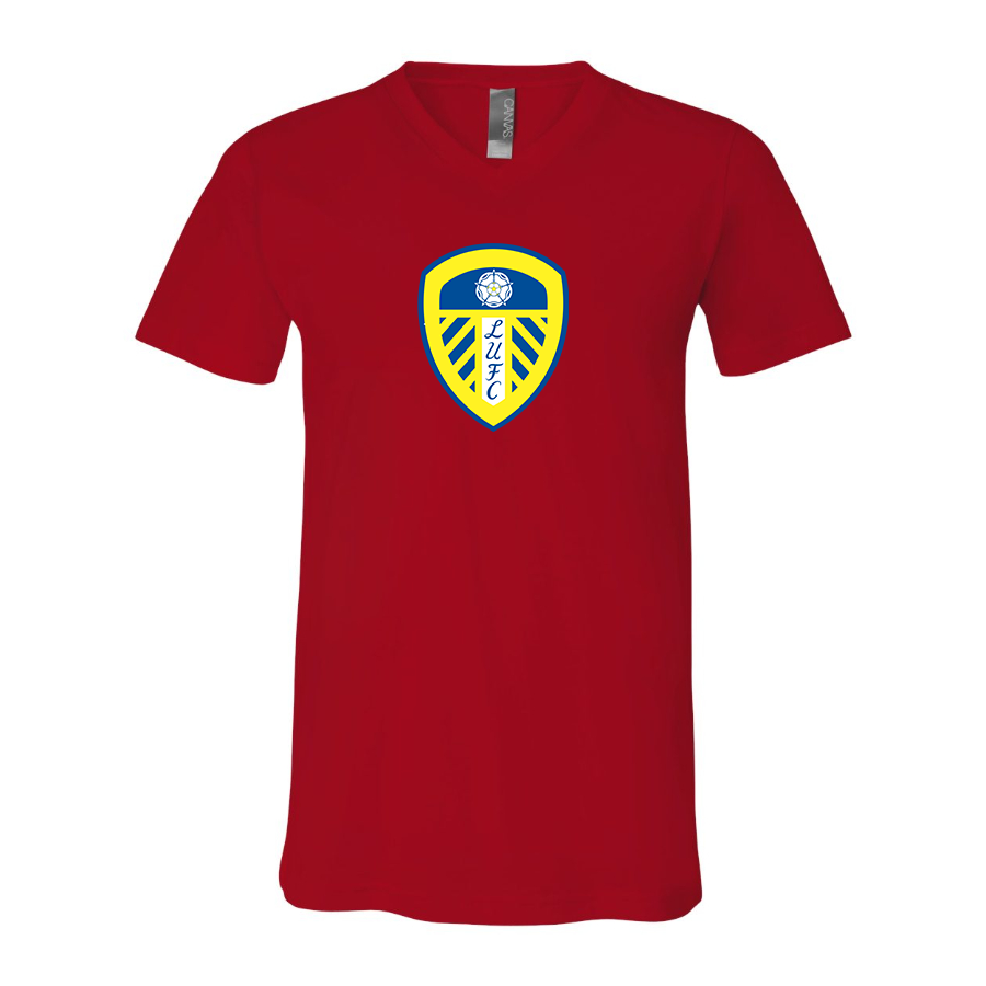 Men’s Leeds United Football Club- BELLA + CANVAS - Jersey V-Neck Tee - 3005