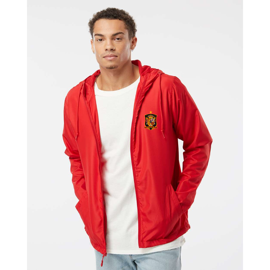 Men’s Spain National Soccer Team - Independent Trading Co. - Lightweight Windbreaker Full-Zip Jacket - EXP54LWZ