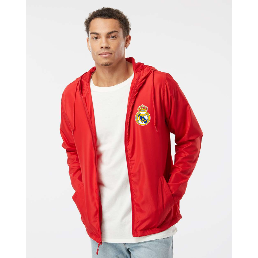 Men’s Real Madrid Soccer - Independent Trading Co. - Lightweight Windbreaker Full-Zip Jacket - EXP54LWZ