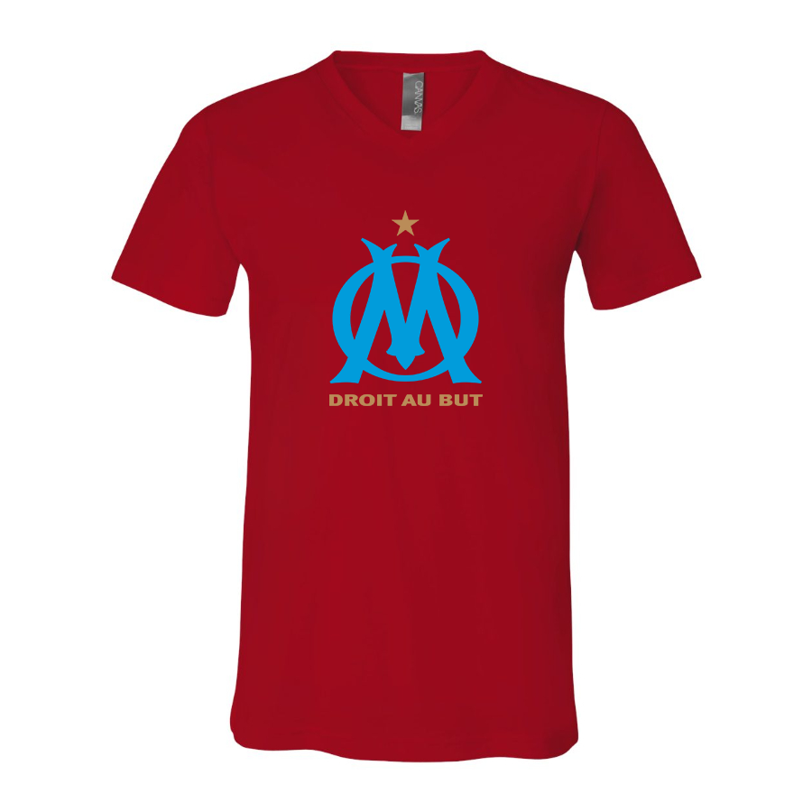 Men’s Olympique de Marseille FC - BELLA + CANVAS - Jersey V-Neck Tee - 3005