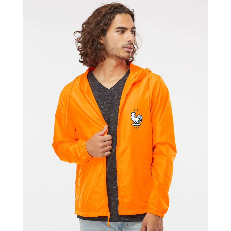 Men’s France National Soccer Team- Independent Trading Co. - Lightweight Windbreaker Full-Zip Jacket - EXP54LWZ