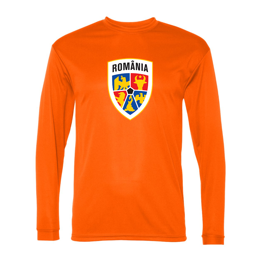 Men’s Romania National Soccer Team - C2 Sport - Performance Long Sleeve T-Shirt - 5104