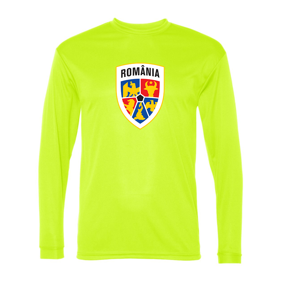 Men’s Romania National Soccer Team - C2 Sport - Performance Long Sleeve T-Shirt - 5104