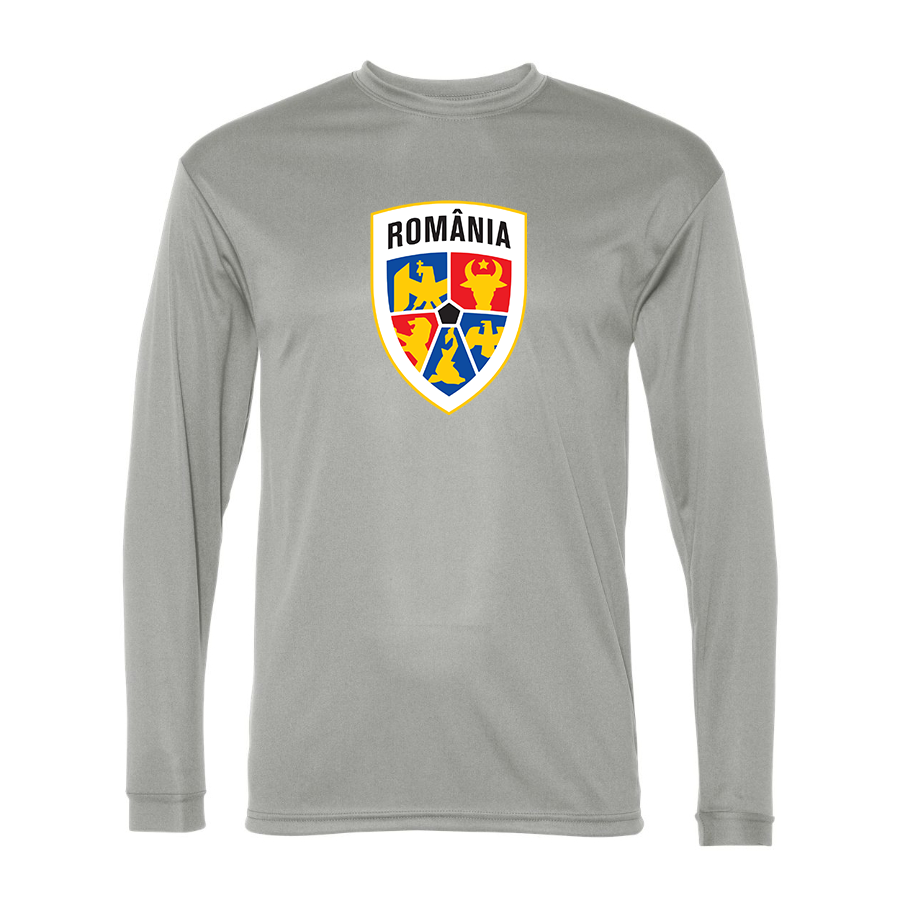 Men’s Romania National Soccer Team - C2 Sport - Performance Long Sleeve T-Shirt - 5104