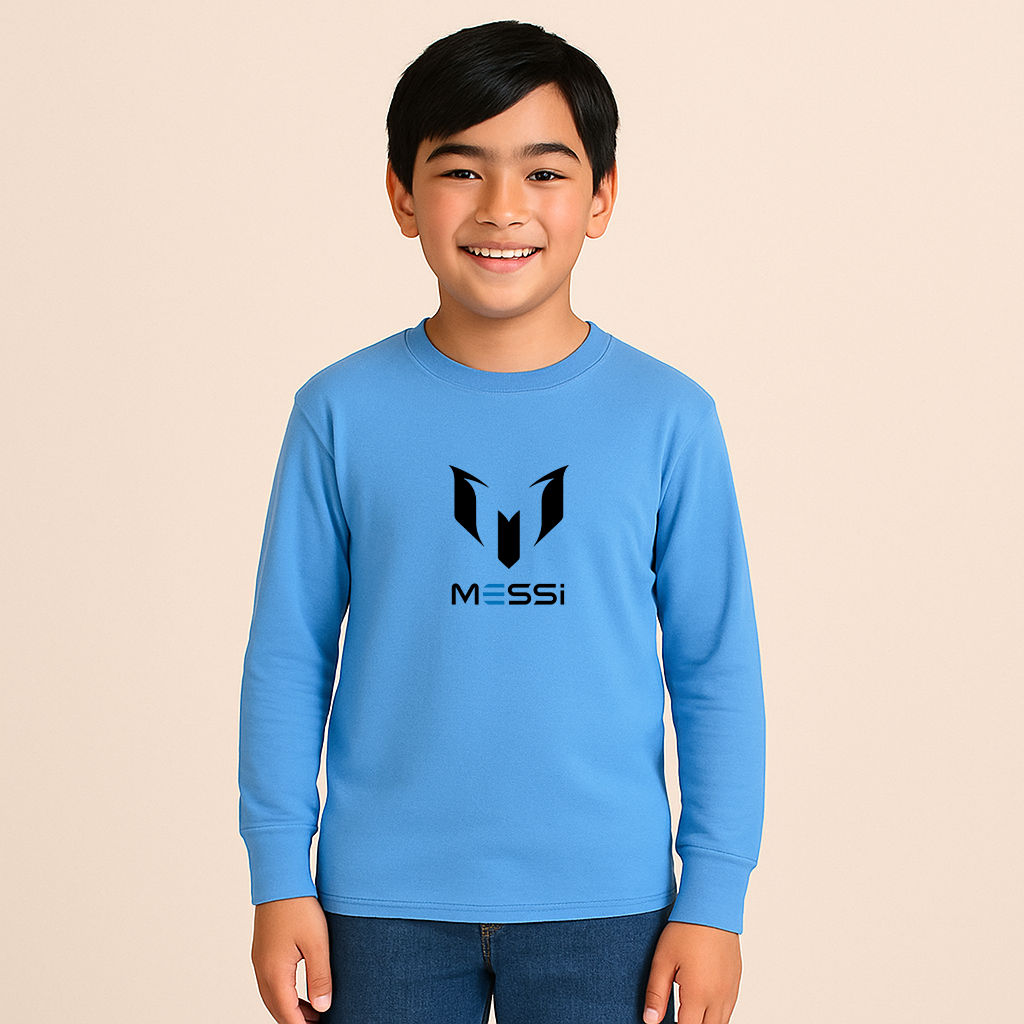 Youth Kids Lionel Messi Air Messi Soccer Long Sleeve T-Shirt
