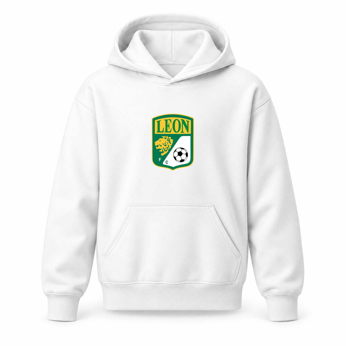Youth Kids Leon FC Pullover Hoodie | Color: White | Original artwork on Drive garment