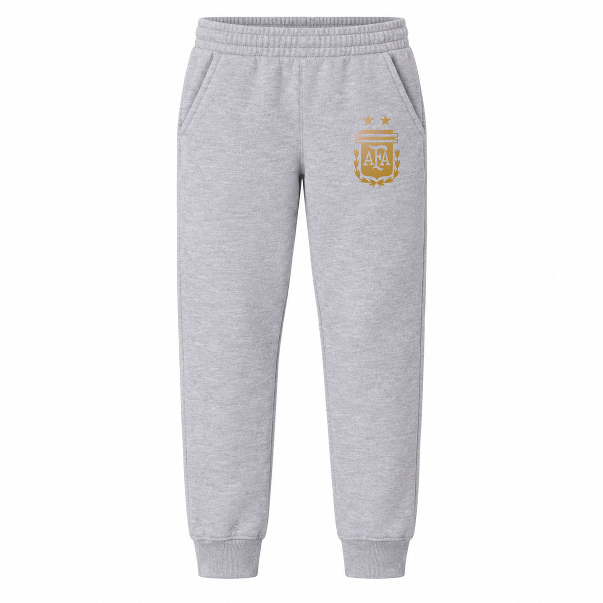 Argentina Soccer youth jogger sweatpants, Grey, Youth Large ages 10–12
