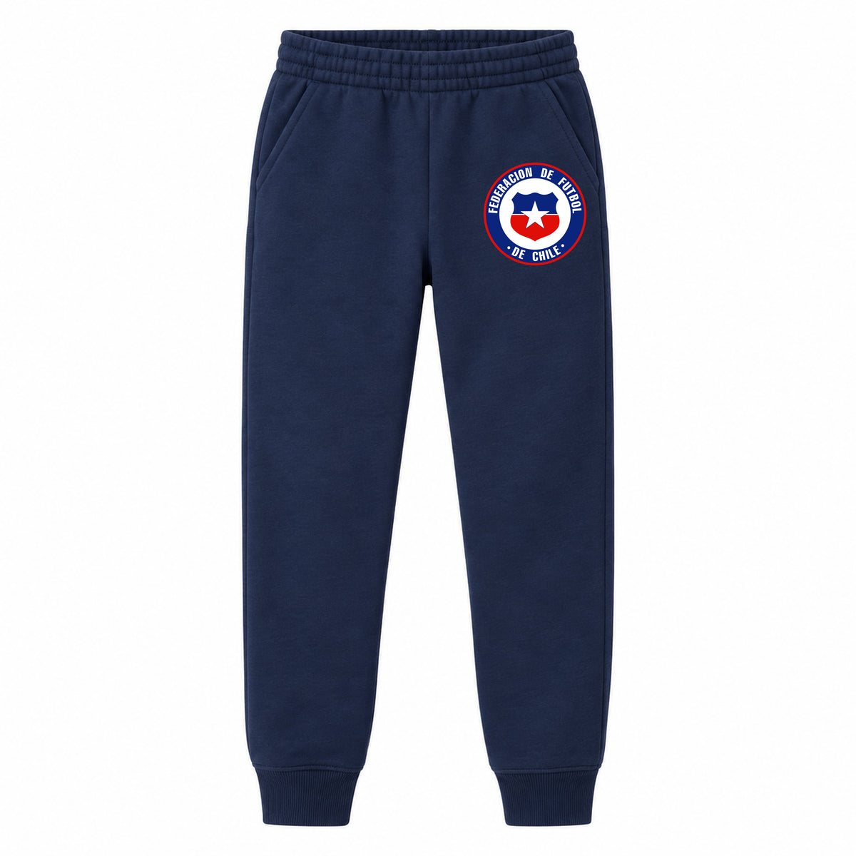 Chile National Soccer Team youth jogger sweatpants, Navy Blue, Youth Large ages 10–12