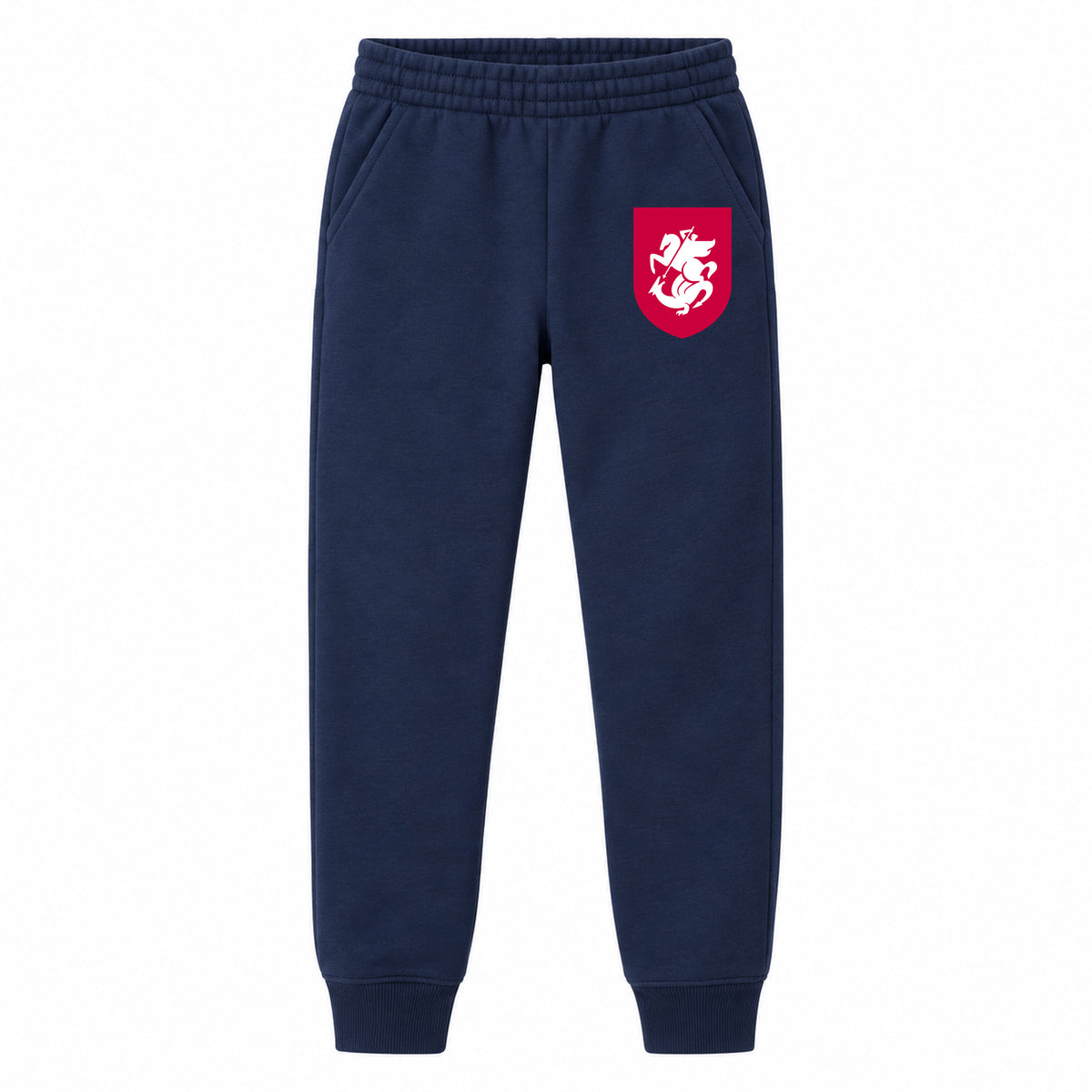Georgia National Soccer Team youth jogger sweatpants, Navy Blue, Youth Large ages 10–12