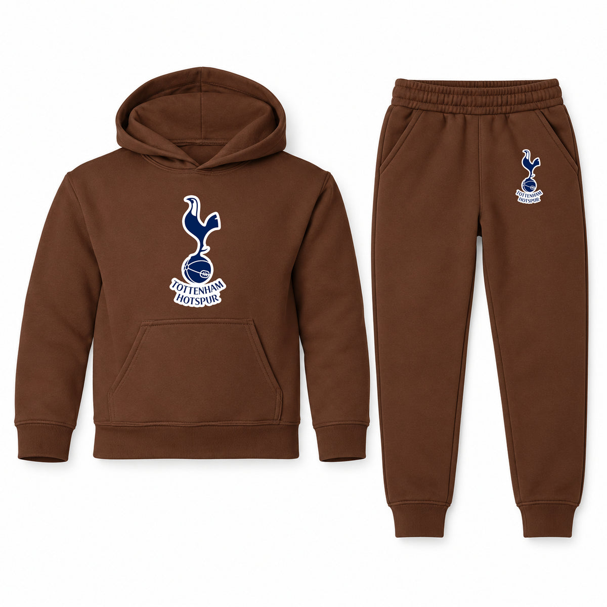 Tottenham Hotspur F.C. Soccer youth hoodie jogger set, Brown, Youth Large ages 10–12