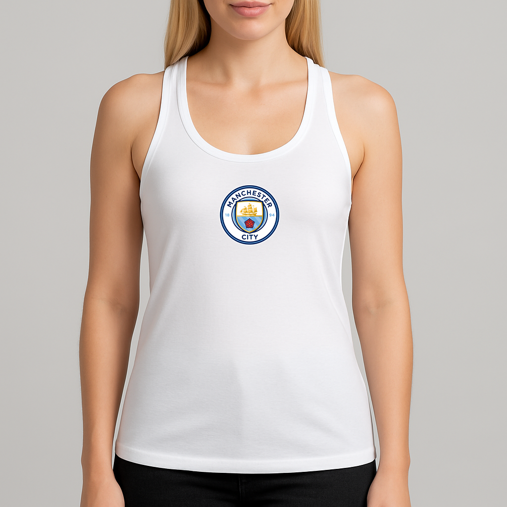 Women's Manchester City Soccer Racerback Tank Top