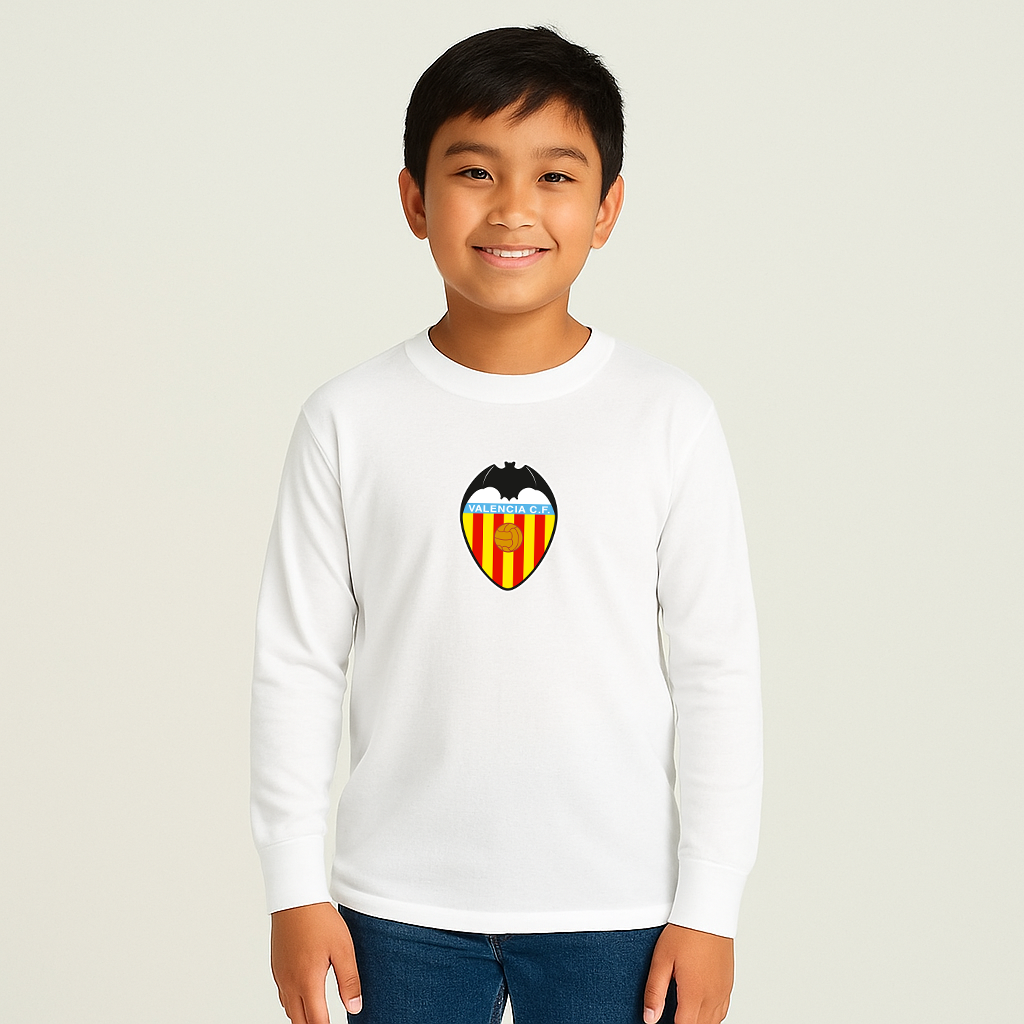 Youth Kids Valencia FC Long Sleeve T-Shirt
