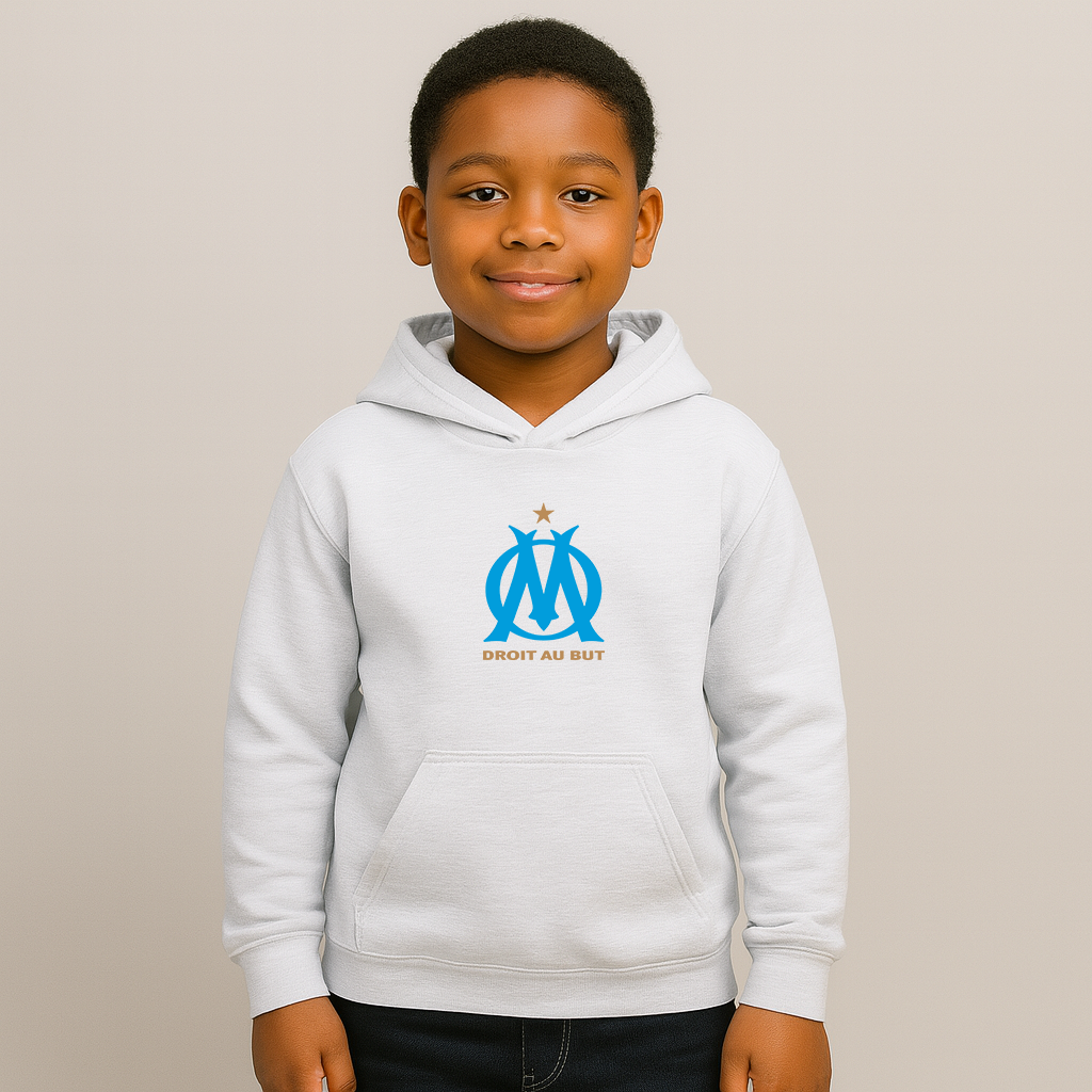 Youth Kids Olympique de Marseille FC Pullover Hoodie