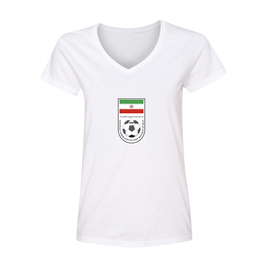 Women's Iran National Soccer Team V-Neck T-Shirt