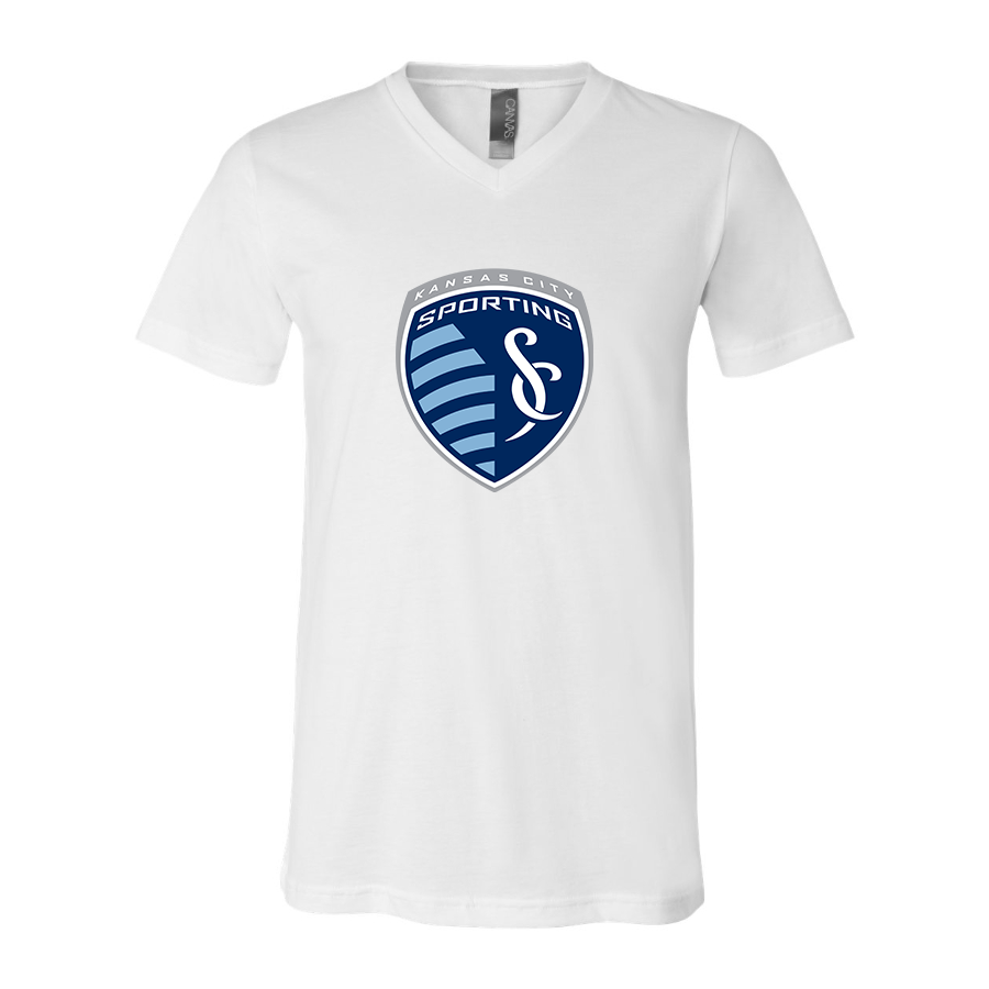 Men’s Sporting Kansas City FC - BELLA + CANVAS - Jersey V-Neck Tee - 3005