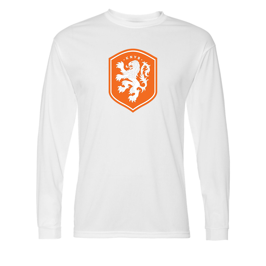 Men’s Netherlands National Soccer Team Performance Long Sleeve T-Shirt