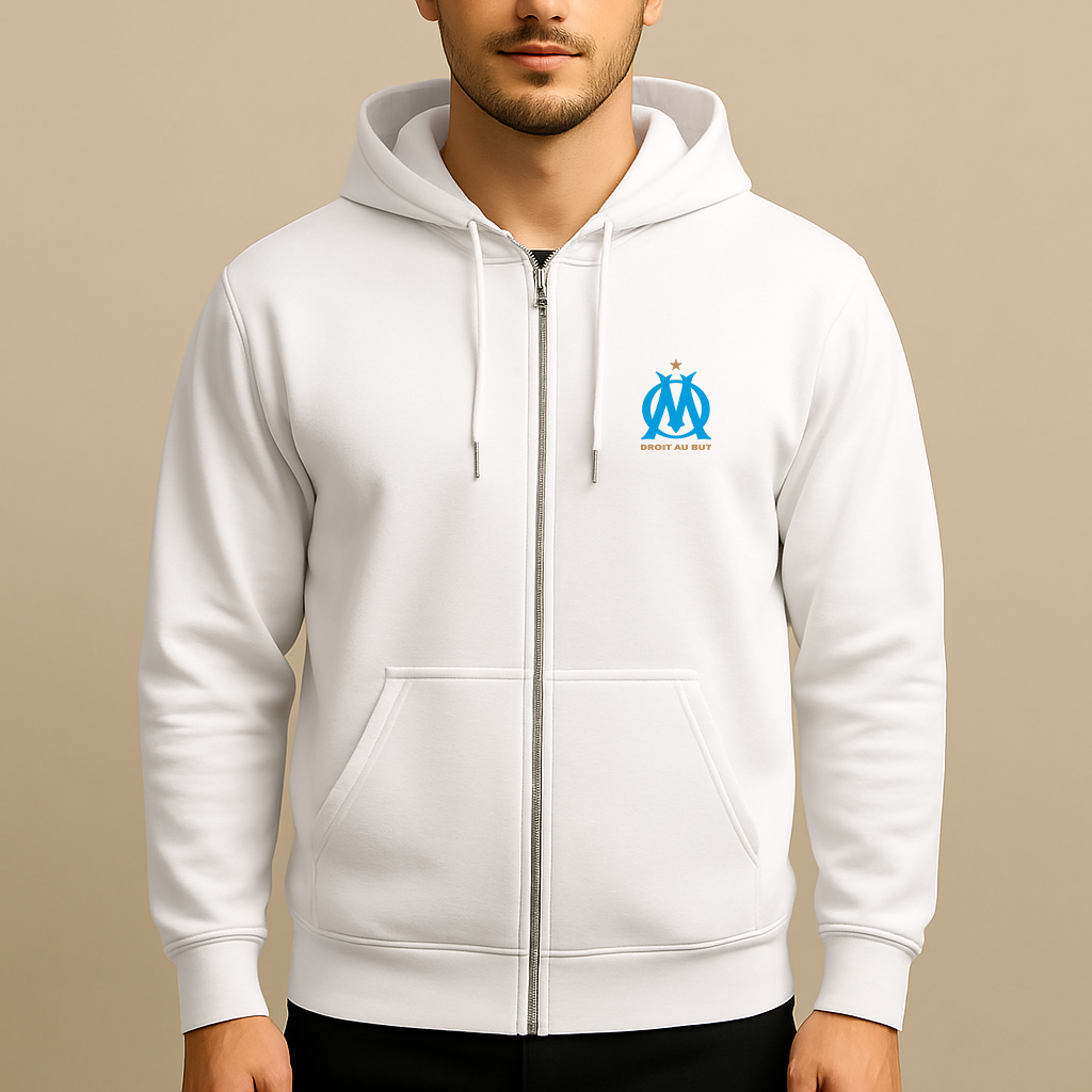 Men's Olympique de Marseille FC Zipper Hoodie