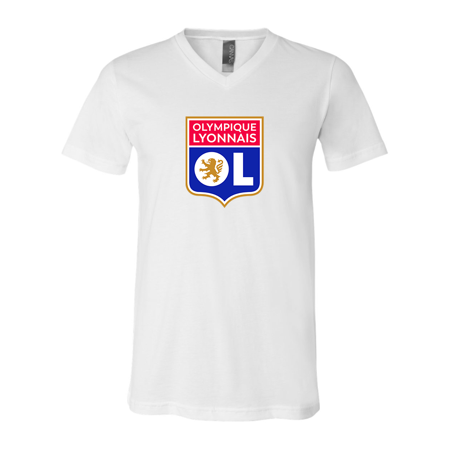 Men’s Olympique Lyonnais FC - BELLA + CANVAS - Jersey V-Neck Tee - 3005