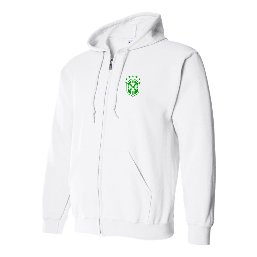 Men's Brazil Soccer Zipper Hoodie