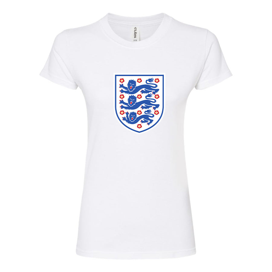 Women's England National Football Team Round Neck T-Shirt