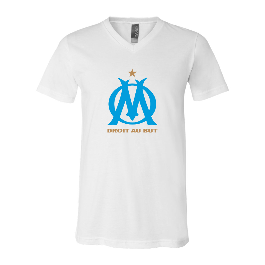 Men’s Olympique de Marseille FC - BELLA + CANVAS - Jersey V-Neck Tee - 3005