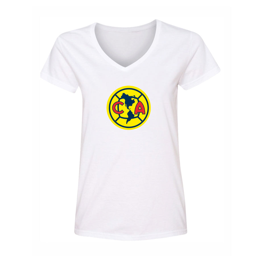 Women's Club America Football V-Neck T-Shirt