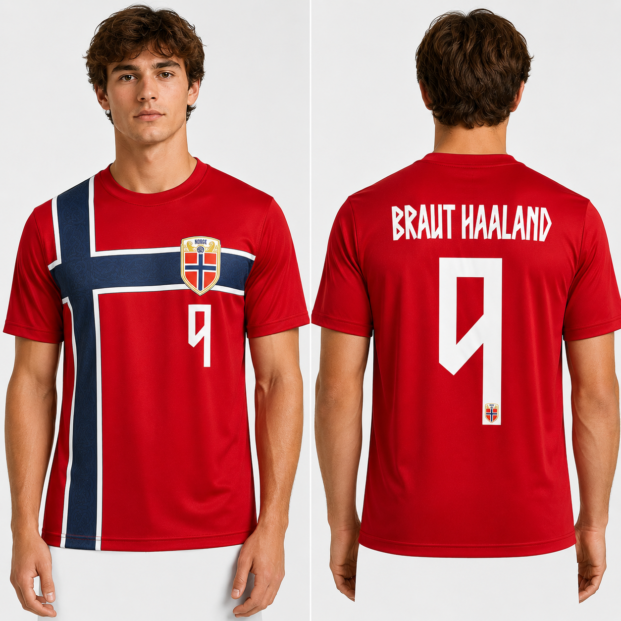 Men's Norway - Braut Haaland #9 Soccer Football Jerseys