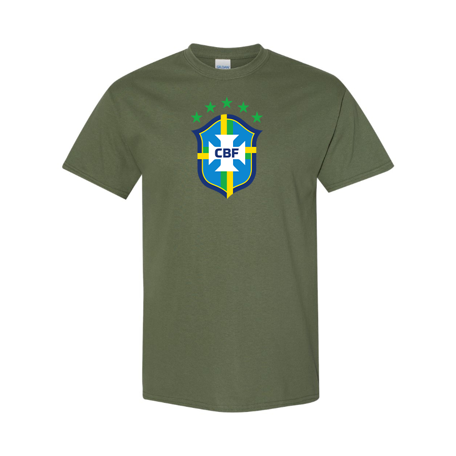 Youth Kids Brazil National Soccer Team Cotton T-Shirt