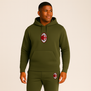 Men’s AC Milan Soccer Logo Hoodie Joggers Set