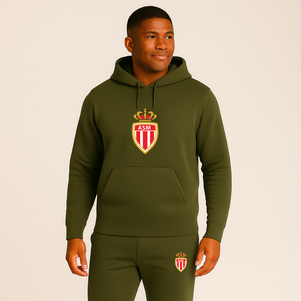 Men's AS Monaco FC Hoodie Joggers Set