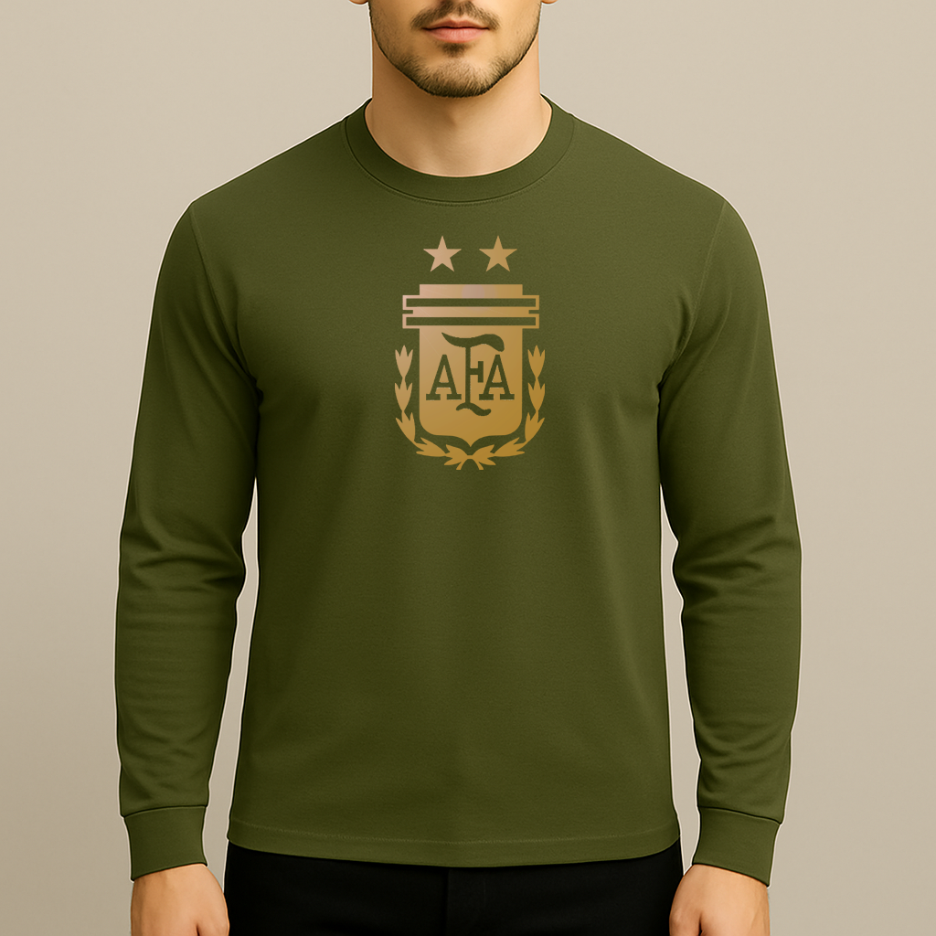 Men's Argentina Soccer Long Sleeve T-Shirt