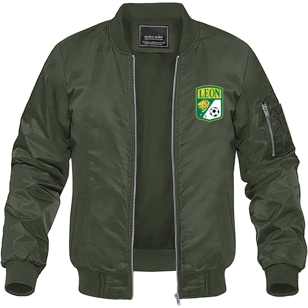 Men's Leon FC Lightweight Bomber Jacket Windbreaker Softshell Varsity Jacket Coat