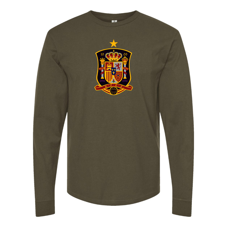 Men's Spain National Soccer Team Long Sleeve T-Shirt