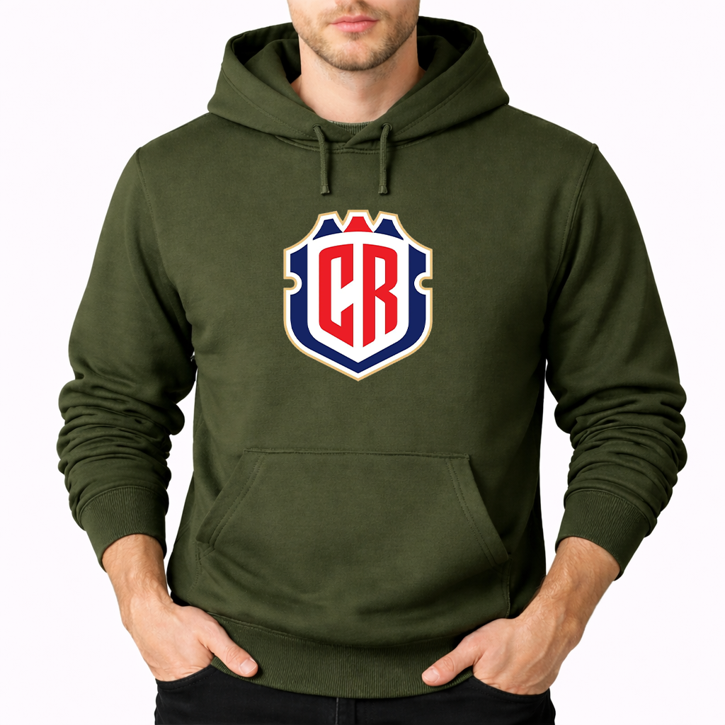 Men's Costa Rica National Soccer Team Pullover Hoodie