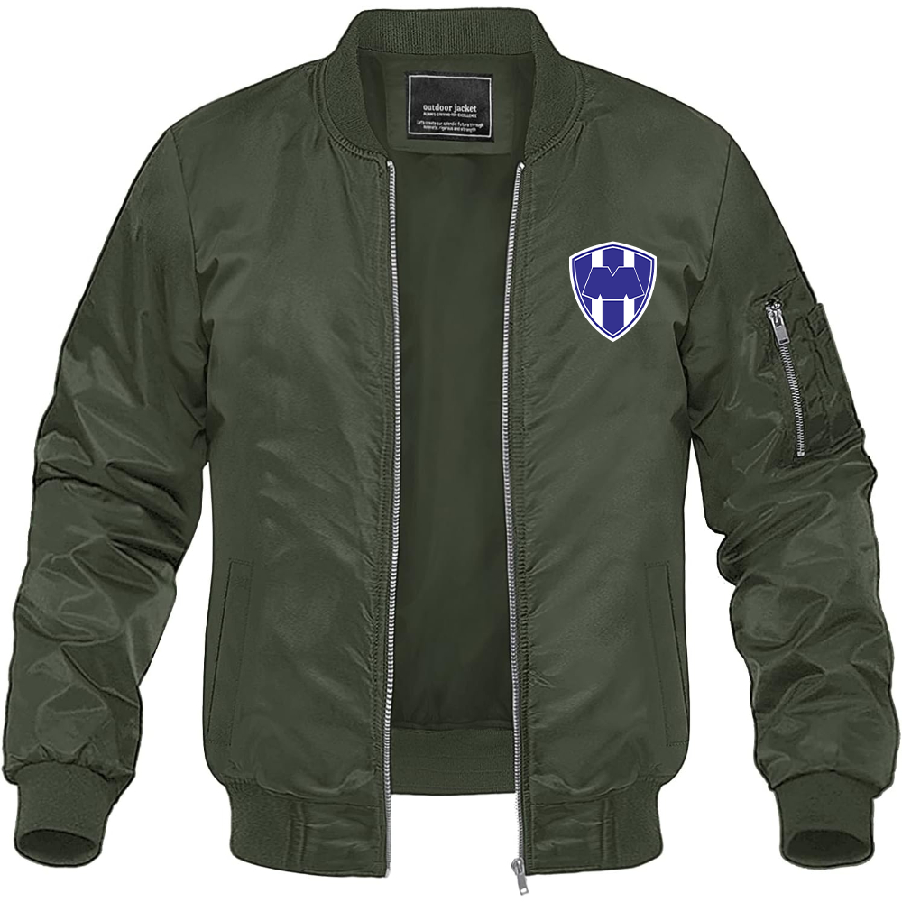 Men's Monterrey FC Lightweight Bomber Jacket Windbreaker Softshell Varsity Jacket Coat