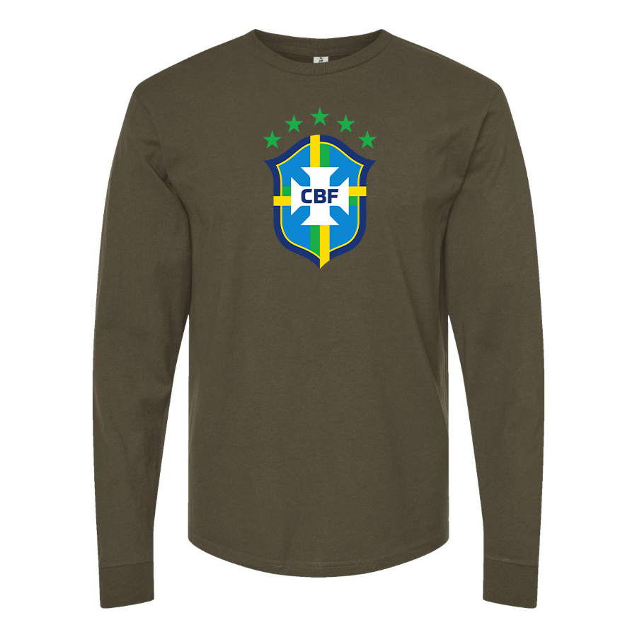 Men's Brazil National Soccer Team Long Sleeve T-Shirt