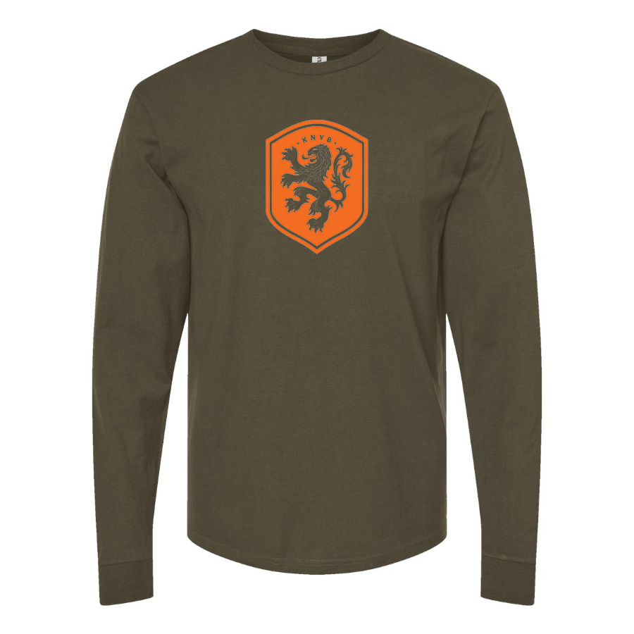 Men's Netherlands National Soccer Team Long Sleeve T-Shirt