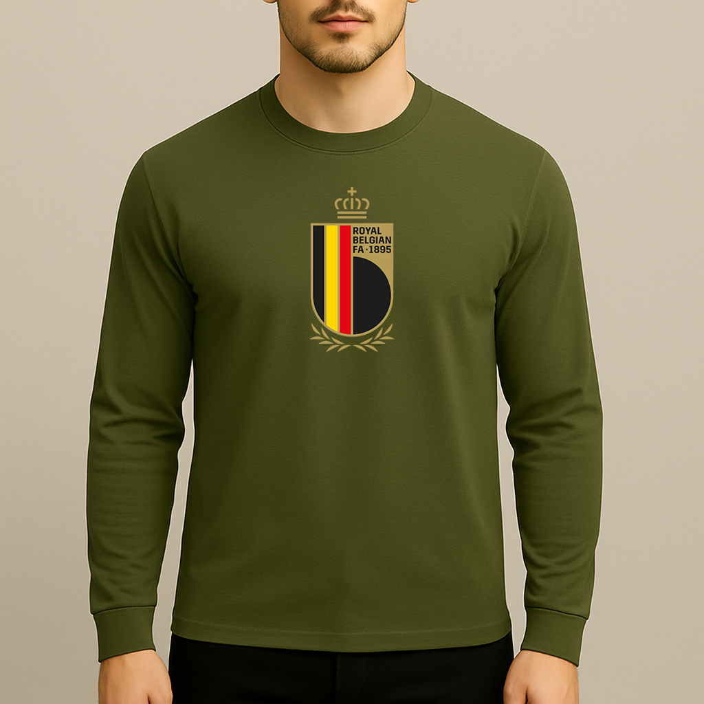 Men's Belgium National Soccer Team Long Sleeve T-Shirt