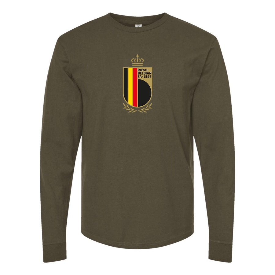 Men's Belgium National Soccer Team Long Sleeve T-Shirt