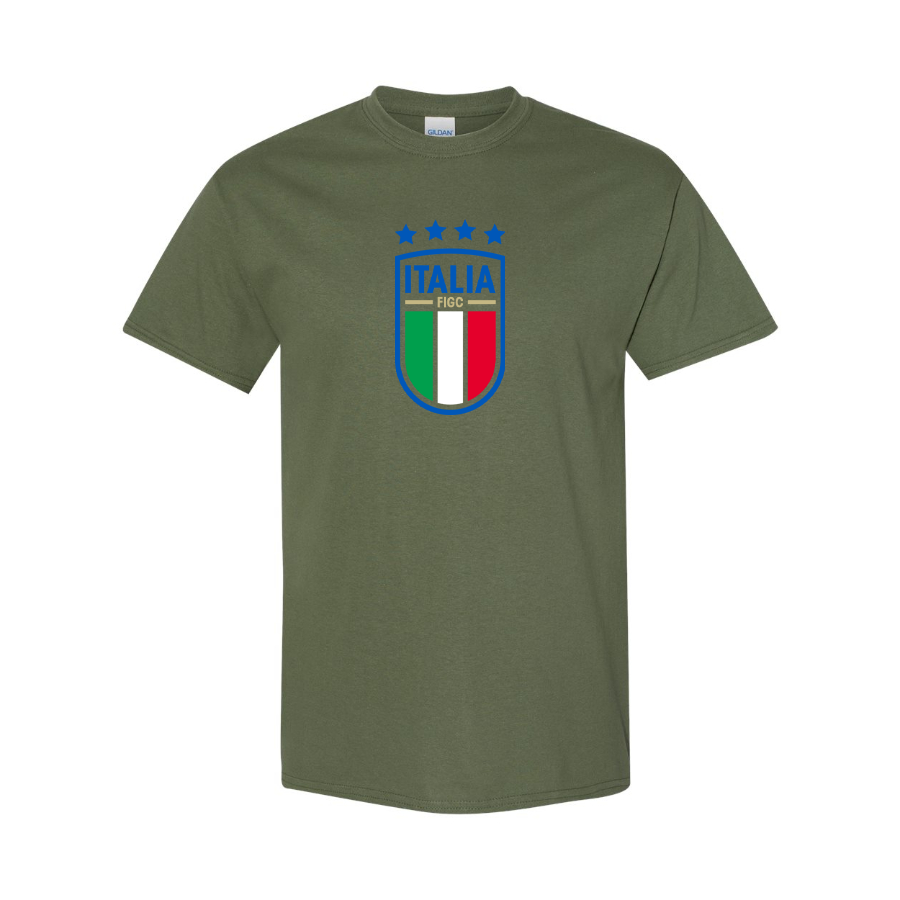 Youth Kids Italy National Soccer Cotton T-Shirt