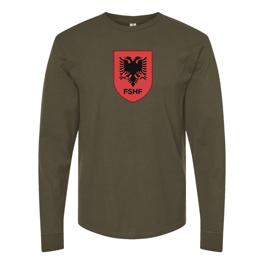 Men's Albania National Soccer Team Long Sleeve T-Shirt