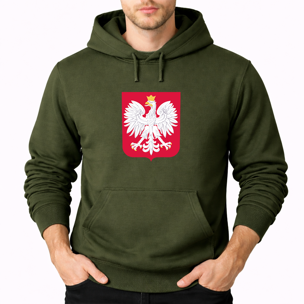 Men's Poland National Soccer Team Pullover Hoodie