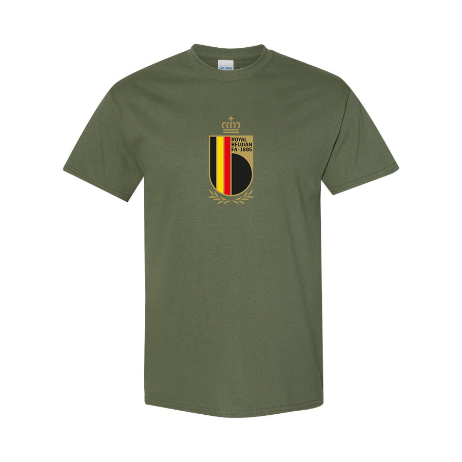 Youth Kids Belgium National Soccer Team Cotton T-Shirt