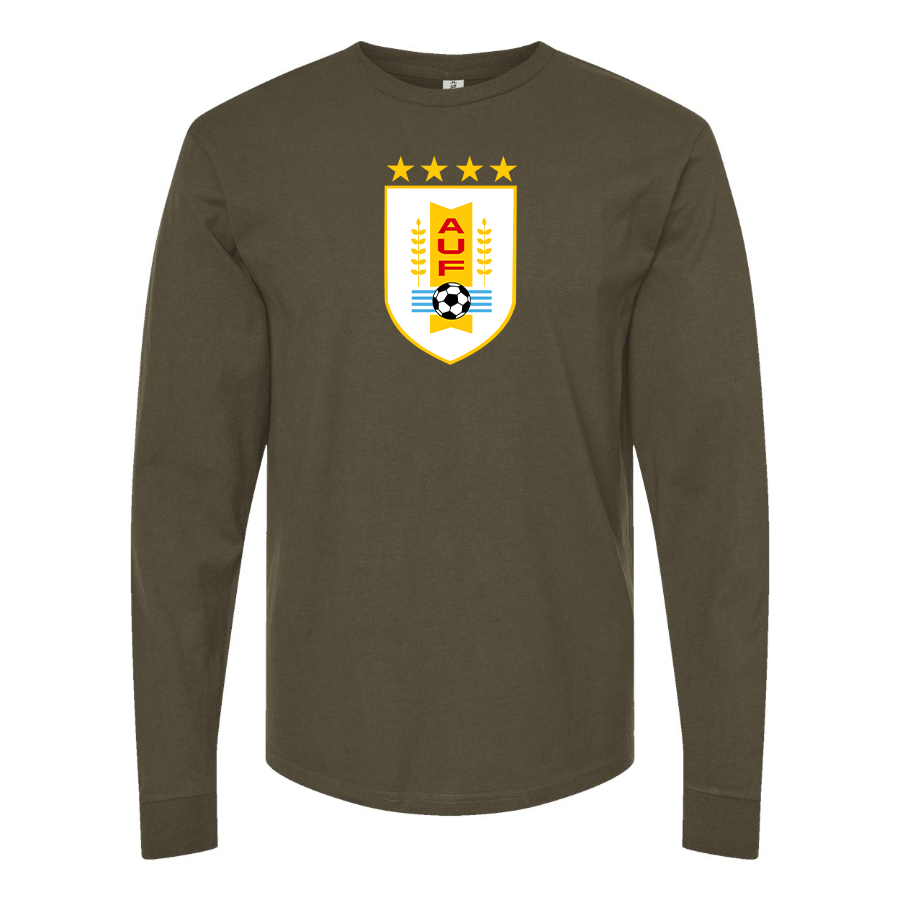 Men's Uruguay National Soccer Team Long Sleeve T-Shirt